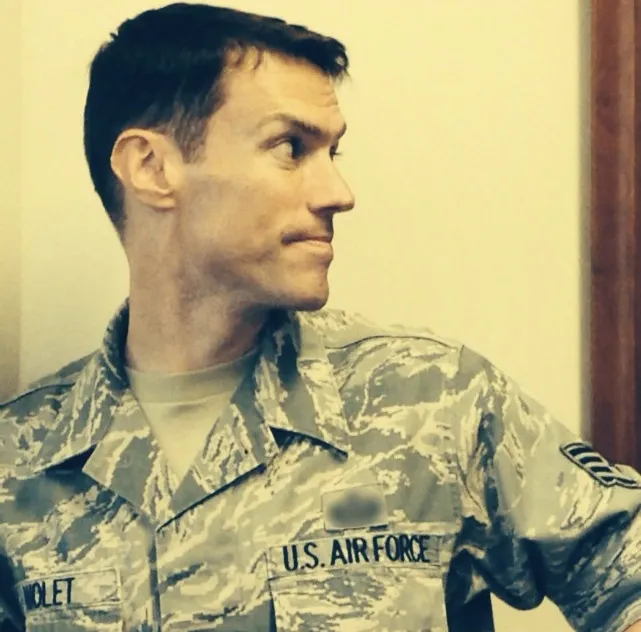Damian Niolet as a Staff Sergeant in the US Air Force (circa 2014)